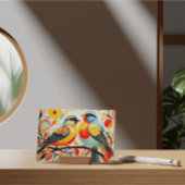 Abstracte vogelstand op een tak briefkaart