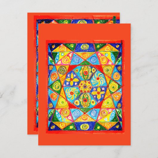 Abstracte volgorde briefkaart (Voorkant / Achterkant)