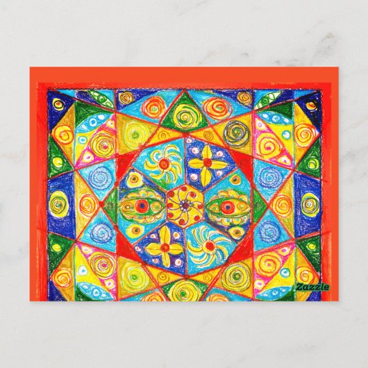 Abstracte volgorde briefkaart (Achterkant)