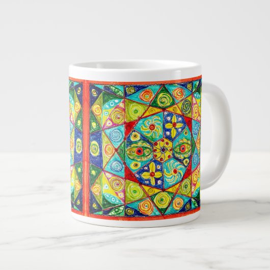 Abstracte volgorde grote koffiekop (Voorkant rechts)