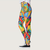 Abstracte volgorde leggings (Links)