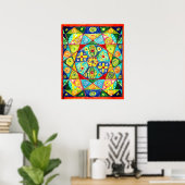 Abstracte volgorde poster (Thuiskantoor)