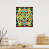 Abstracte volgorde poster (Keuken)
