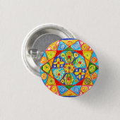 Abstracte volgorde ronde button 3,2 cm (Voorkant /achterkant)