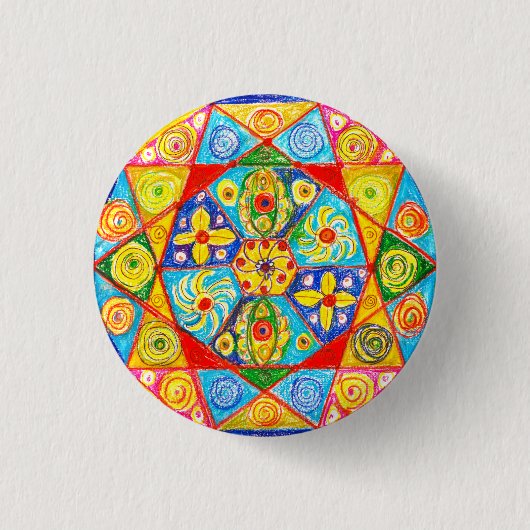 Abstracte volgorde ronde button 3,2 cm (Voorkant)