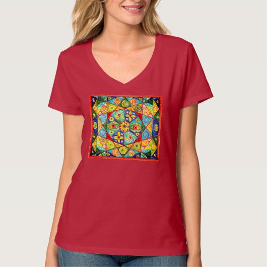 Abstracte volgorde t-shirt (Voorkant)