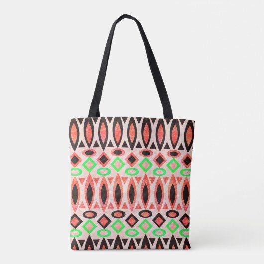 Abstracte volksgezondheids - en etnische afrikange tote bag (Achterkant)