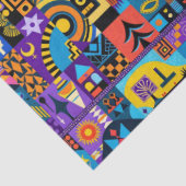 Abstracte Volkskunst Geometrische Quilt Mozaïek Tissuepapier (Detail)