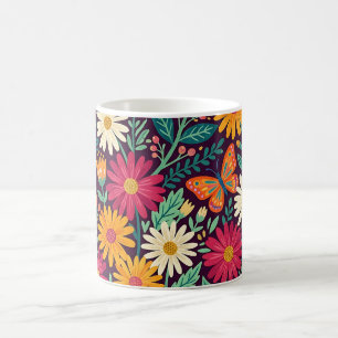 Abstracte Volkskunst Margrieten Vlinders Koffiemok