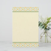 Abstracte voorjaarsgrens van de Floral Briefpapier (Staand voorkant)