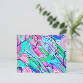 Abstracte voorjaarsliggend landschap briefkaart (Staand voorkant)