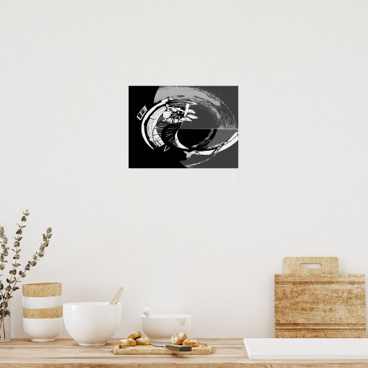 ABSTRACTE VOORRUIT 2 POSTER (Keuken)