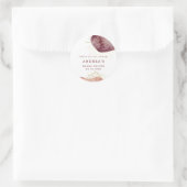 Abstracte vorm bruidsdouche klassieke ronde sticke sticker (Tas)