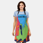 Abstracte vorm, dachshund toevoegen tekst, Schort (Gedragen)