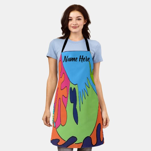 Abstracte vorm, dachshund toevoegen tekst, Schort (Gedragen)