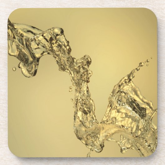 Abstracte vorm gevormd door aftappen van water drankjes onderzetter (Voorkant)