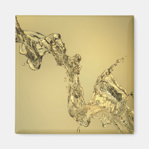 Abstracte vorm gevormd door aftappen van water magneet