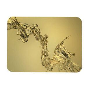 Abstracte vorm gevormd door aftappen van water magneet