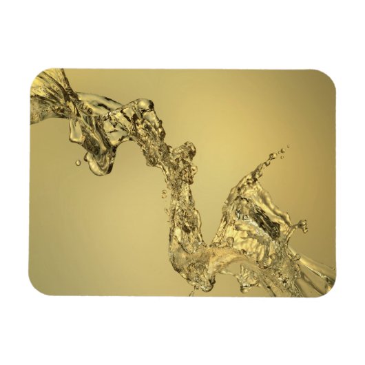 Abstracte vorm gevormd door aftappen van water magneet (Horizontaal)