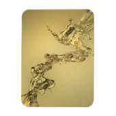 Abstracte vorm gevormd door aftappen van water magneet (Verticaal)