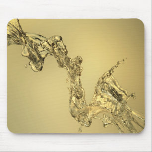 Abstracte vorm gevormd door aftappen van water muismat
