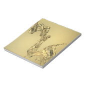 Abstracte vorm gevormd door aftappen van water notitieblok (Linkerzijde)