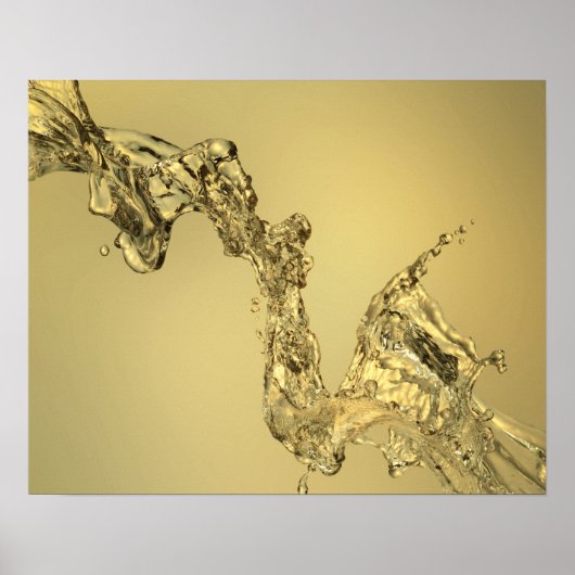 Abstracte vorm gevormd door aftappen van water poster (Voorkant)