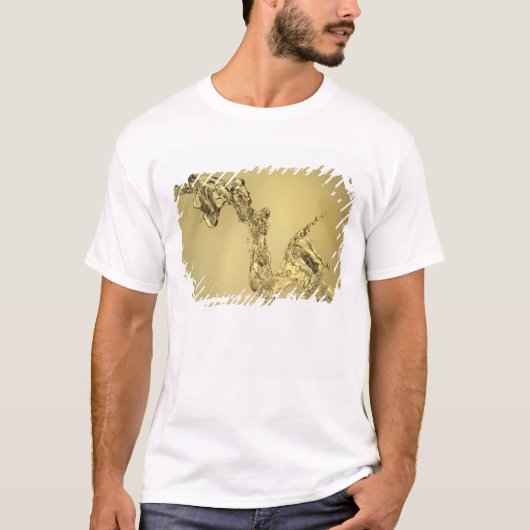 Abstracte vorm gevormd door aftappen van water t-shirt (Voorkant)