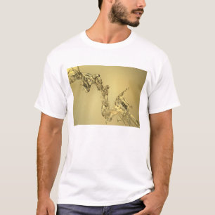 Abstracte vorm gevormd door aftappen van water t-shirt