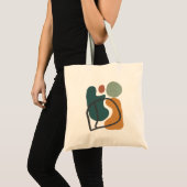 Abstracte vorm, kleurrijk tote bag (Voorkant (product))