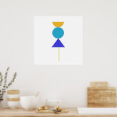 abstracte vorm kunst poster (Keuken)