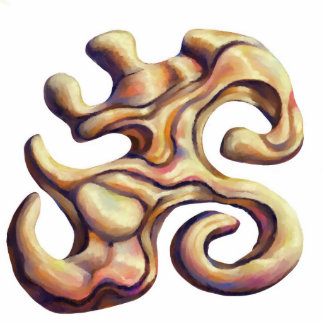 Abstracte vorm Magnet/Sleutelhanger Staand Fotobeeldje