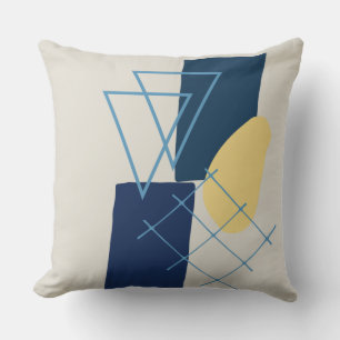 Abstracte vorm nr. 2 bij Blauw en Zand Kussen