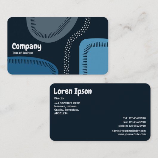 Abstracte vormen 02a visitekaartje (Voorkant / Achterkant)