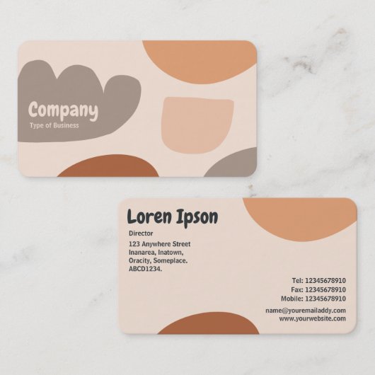 Abstracte vormen 03 visitekaartje (Voorkant / Achterkant)