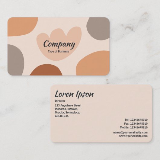 Abstracte vormen 04 visitekaartje (Voorkant / Achterkant)