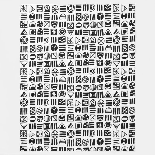 Abstracte vormen 060617 patroon fleece deken (Voorkant)