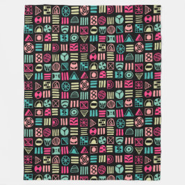 Abstracte vormen 060617 Patroon - Kleuren 01 Fleece Deken