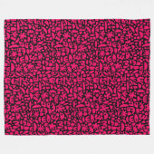 Abstracte vormen 140821 - Neon Red op zwart Fleece Deken (Voorkant (Horizontaal))