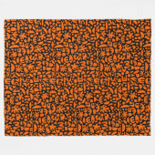 Abstracte vormen 140821 - Oranje op zwart Fleece Deken (Voorkant (Horizontaal))