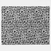 Abstracte vormen 140821 - zwart op wit fleece deken (Voorkant (Horizontaal))