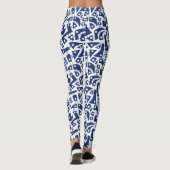 Abstracte vormen 180318 - #1D336D op wit Leggings (Achterkant)