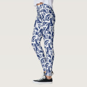 Abstracte vormen 180318 - #1D336D op wit Leggings (Links)
