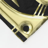 Abstracte vormen 180318 - Klein goud Fleece Deken (Hoek)