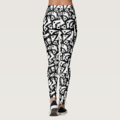 Abstracte vormen 180318 - White on Black Leggings (Achterkant)