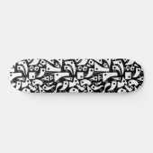 Abstracte vormen 180318 - White on Black Persoonlijk Skateboard (Horizontaal)
