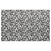 Abstracte vormen 180318 - White on Black Stof (Yard (91,4 cm))