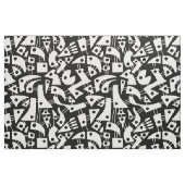 Abstracte vormen 180318 - White on Black Stof (Fat Quarter)