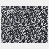 Abstracte vormen 180318 - Zittig glanzend Fleece Deken (Voorkant (Horizontaal))