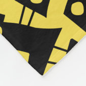 Abstracte vormen 180318 - zwart op #F5DD4B | geel Fleece Deken (Hoek)